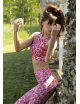 ELISE LUZ X MARION COLLARDElise sports bra with opening, pink leopard printStrong support -  Luz X Marion Collard