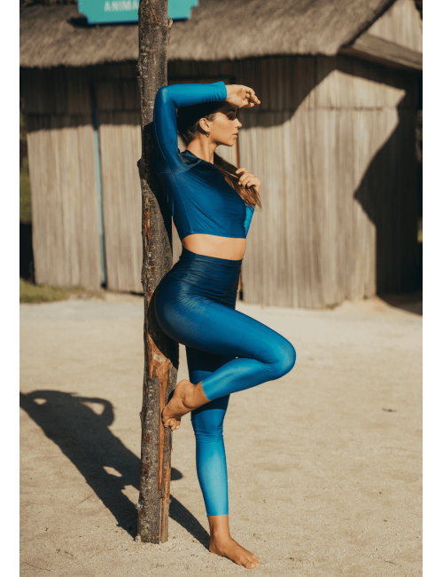 FLEUR LUZ X MARINE LORPHELINBlue gradient sports leggings -  LEGGING