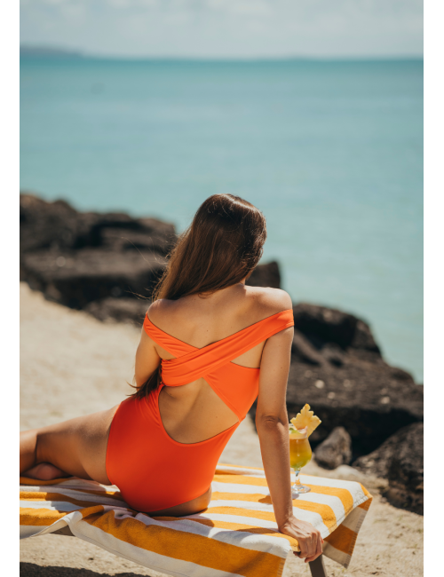 CHLOE Flashy orange 1-piece swimsuit -  One-piece swimsuit