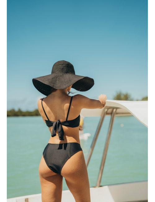 BAS DEUX PIÈCES PRAIANO Culotte brésilienne noire -  Nouvelle collection maillots de bain