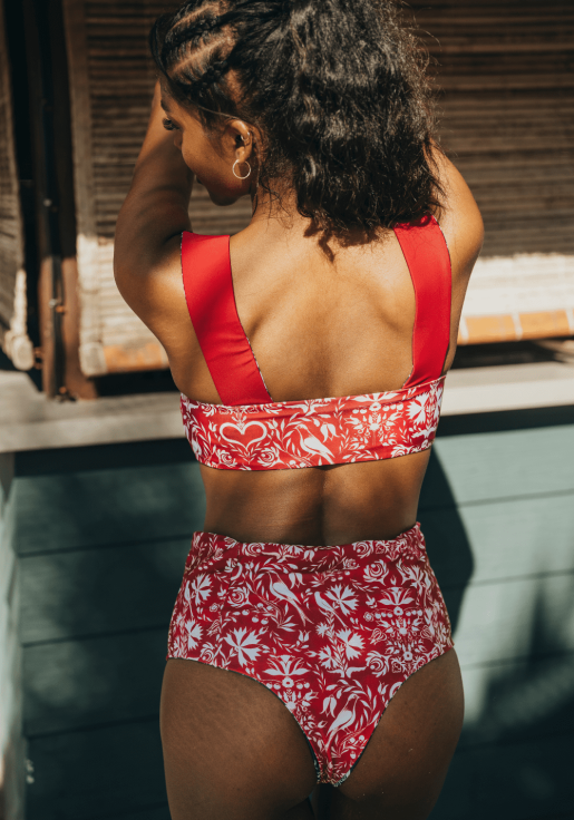 TOP MARGARITA LUZ X TATIANA DE NICOLAY2-piece reversible swimsuit in red and blue -  Two-piece swimsuit
