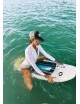 LEO White long-sleeved wetsuitSun protection SPF 50 -  COMBINATIONS