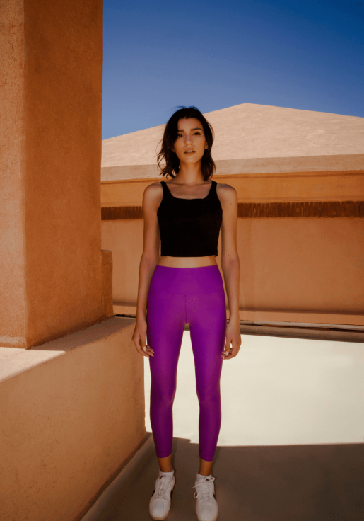 VANILLE LUZ X LUDIPILATES7/8th purple sports leggings -  LEGGING