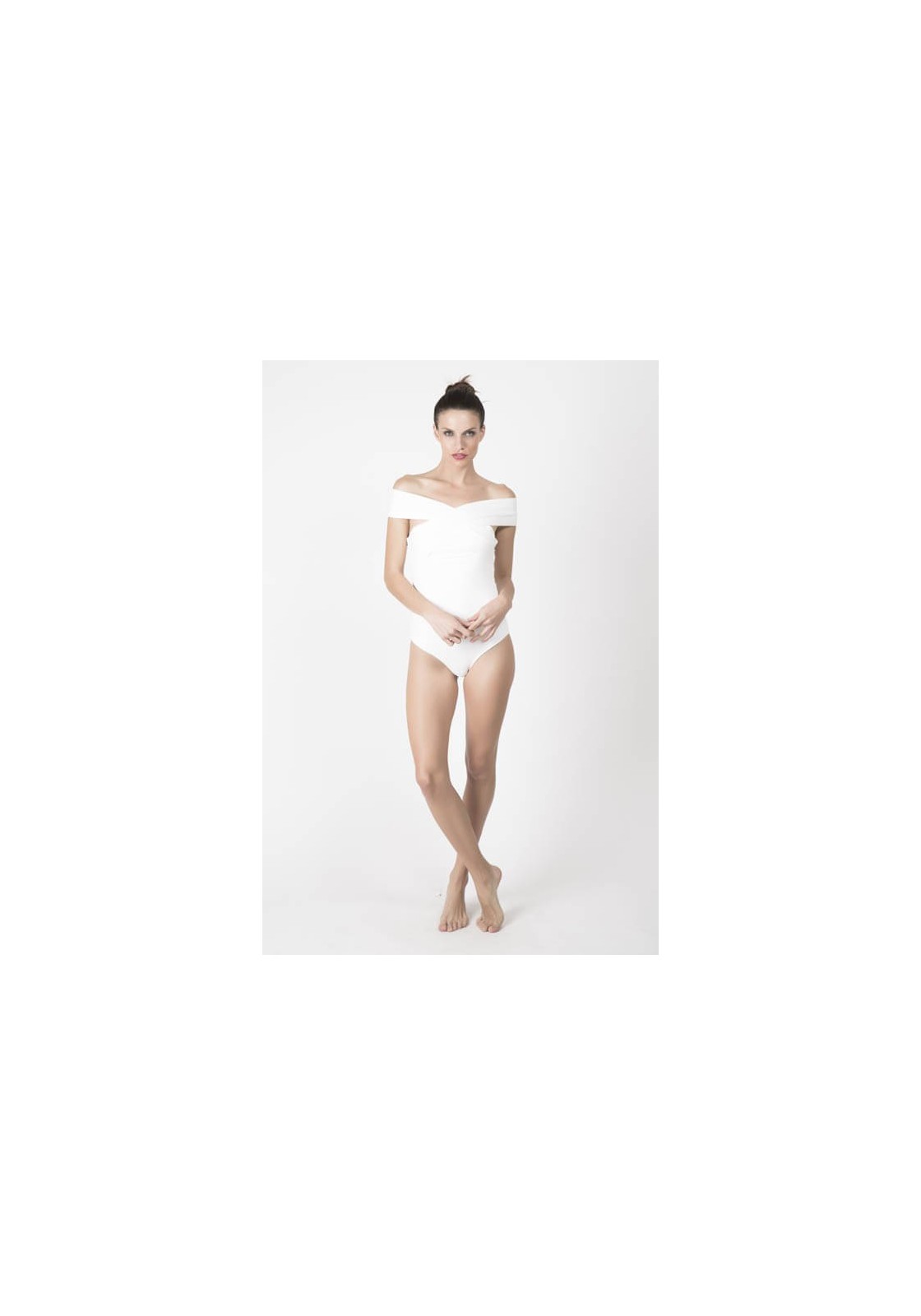 VIRGINIE Bodysuit in white in organic cotton -  Maillot de bain prix doux