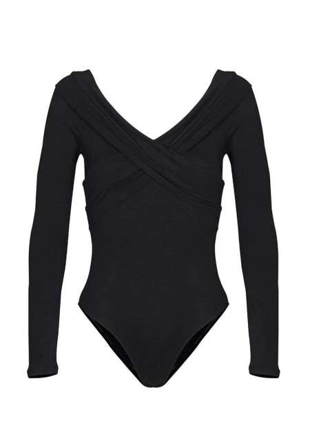 CAMILLE Bodysuit black in organic cotton -  Bodysuits