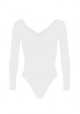 CAMILLE Bodysuit in white with long sleeves in organic cotton -  Bodysuits