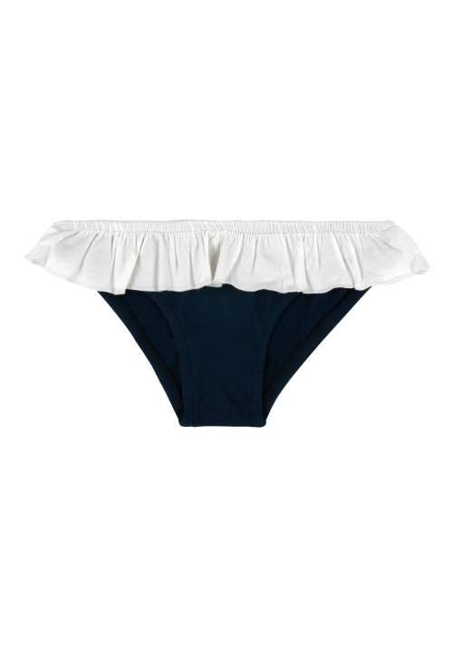 NINA BABY Girl’s bikini briefs in blue and white -  Girls’ Swimwear 