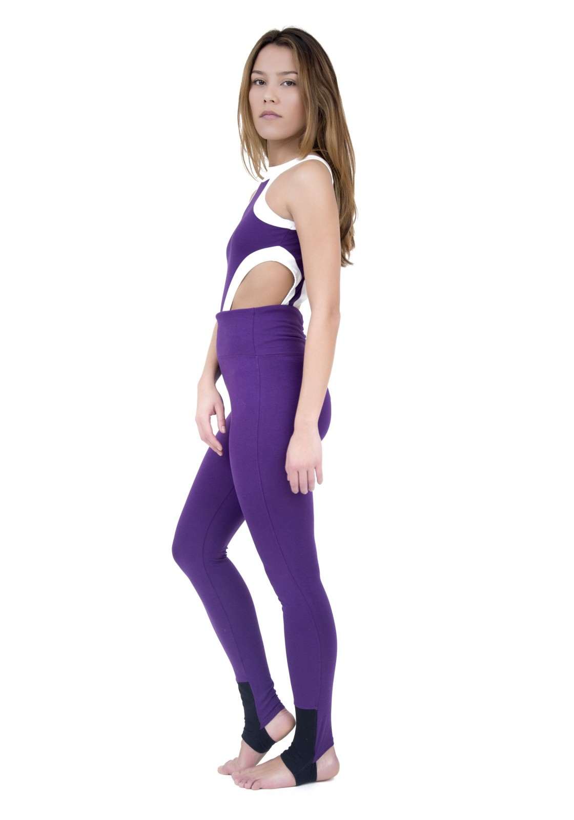 WAS Purple, white and black sport legging -  OUTLET SPORT