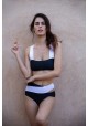 HAUT MARINE Haut de maillot de bain noir et blanc -  Maillot de bain prix doux