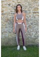 AMELIE Beige, white and purple sport bra -  OUTLET SPORT