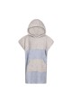 NOA ENFANT Poncho gris et bleu ciel en bambou Oeko Tek -  Maillot de bain enfant