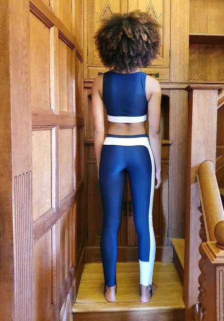 PALOMA Navy blue and white sports legging -  Cloud collection