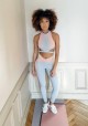 LUCILE Grey and pink sports legging -  Cloud collection