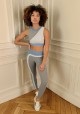 MAIVA Grey and sky blue sports bra -  Cloud collection