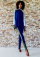 GABRIELLE Long-sleeved navy blue, khaki and white hooded sweatshirt -  Active wear