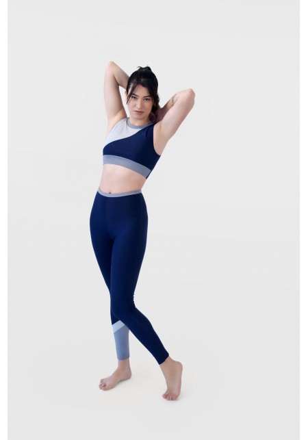 NINA Navy blue and shades of grey sports legging -  Cloud collection