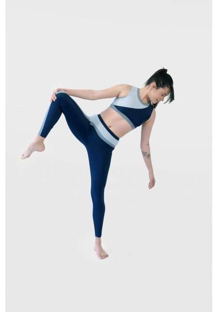 MILA Navy blue with shades of grey sports legging -  Cloud collection