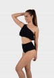HANNAH Black ruffled bikini top -  Swimwear