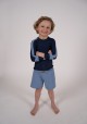 MAOUI Blue child's long-sleeves bicolor lycra wetsuit -  Maillot de bain enfant