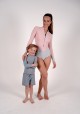 MAOUI Grey child's long-sleeves bicolor lycra wetsuit -  Maillot de bain enfant