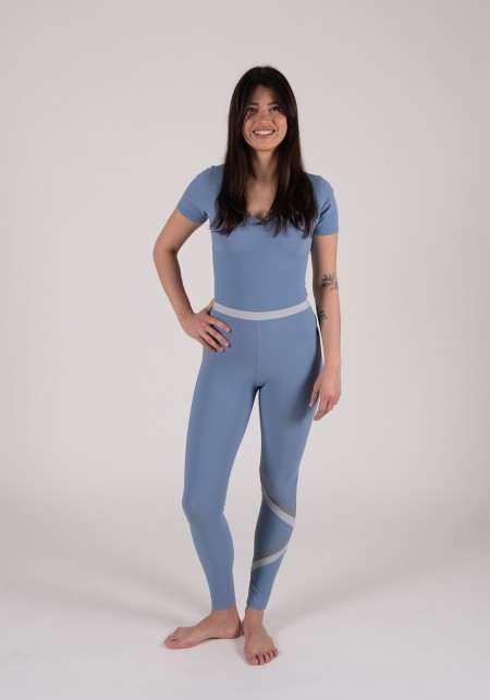 BONNY Sky blue with shades of grey sports legging -  Cloud collection
