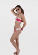 BAS AURELIE Fuchsia, pink and white bikini bottom -  Maillot de bain prix doux