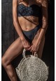 AURELIE TOP Black bikini top in bandeau style -  Maillot de bain prix doux