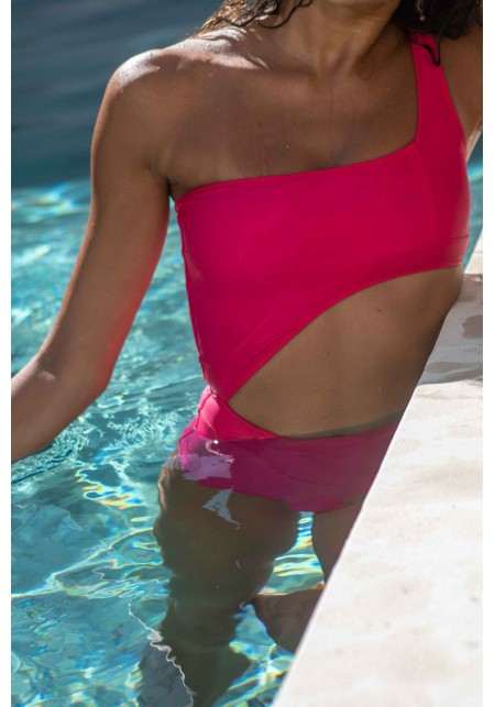 INES 1 piece fuchsia swimsuit -  One-piece swimsuit