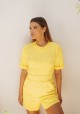 LIV SUN T-shirt jaune -  LUZ X KLEOFINA
