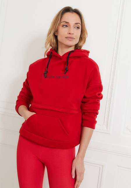 Sweatshirt en coton bio rouge - PETYA