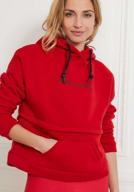 Sweatshirt en coton bio rouge - PETYA