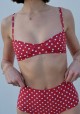 AMALFI Haut de maillot de bain balconnet rouge à pois blanc -  Maillots de bain
