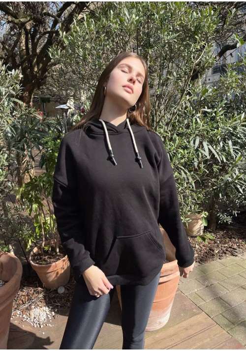 LEA Sweatshirt à capuche noir -  SWEATSHIRT & VESTE